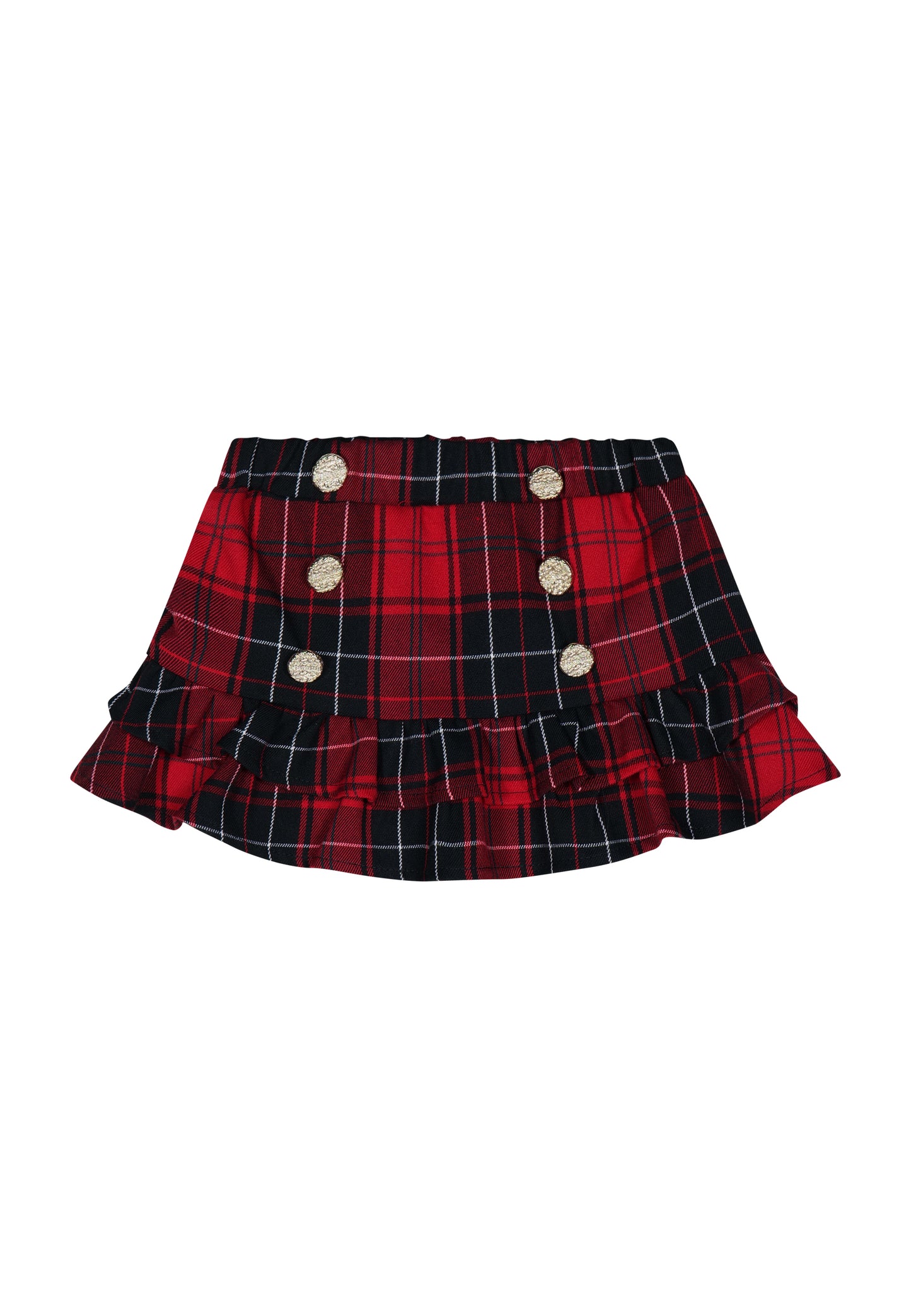 FUN & FUN SKIRT TARTAN RED FNSK00372 FW24