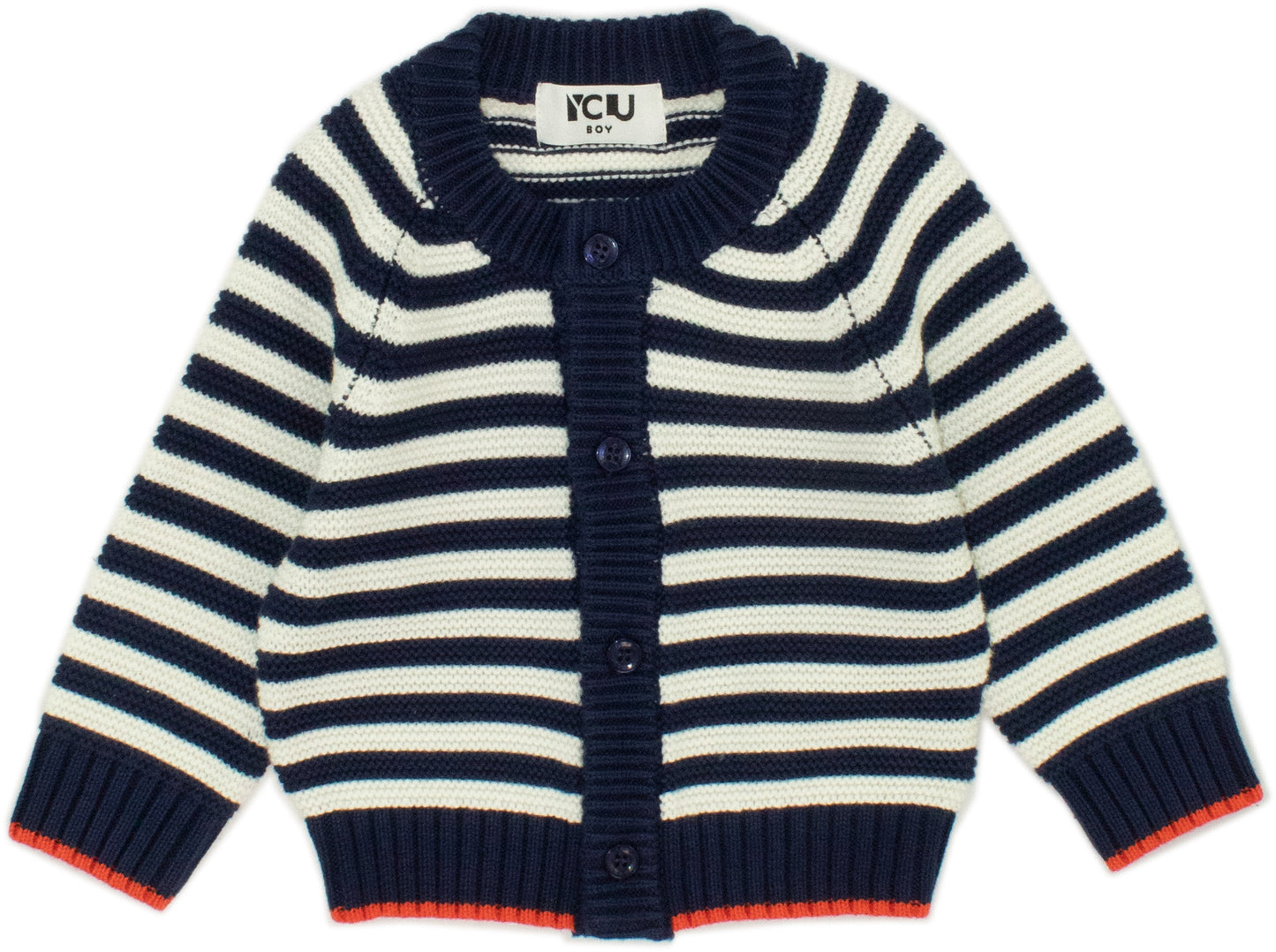 Y CLU CARDIGAN BLU/LATTE BYN12707 FW24