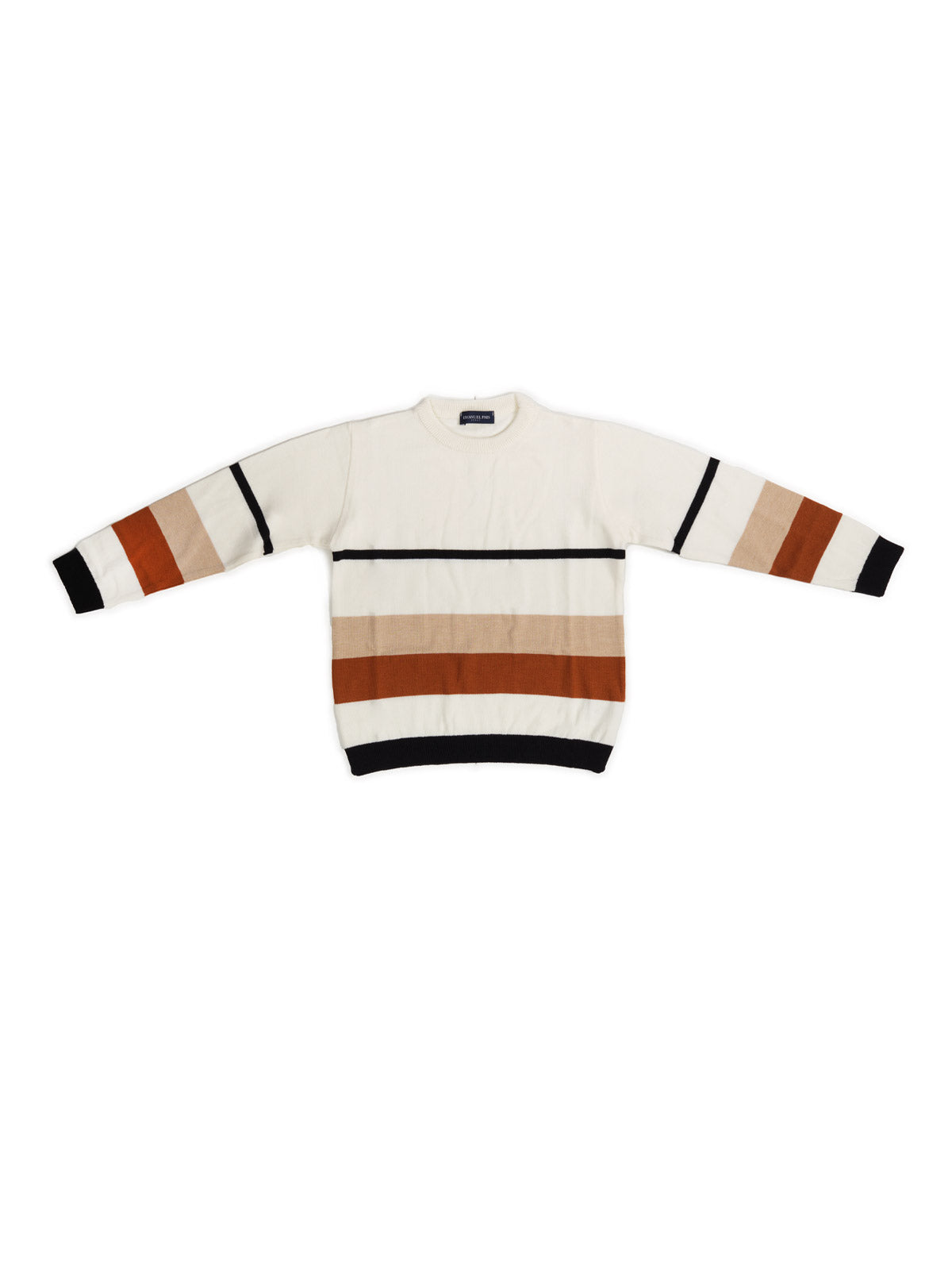 EMANUEL PRIS SWEATER BLU/PANNA/CARAMELLO EMG7077 FW24