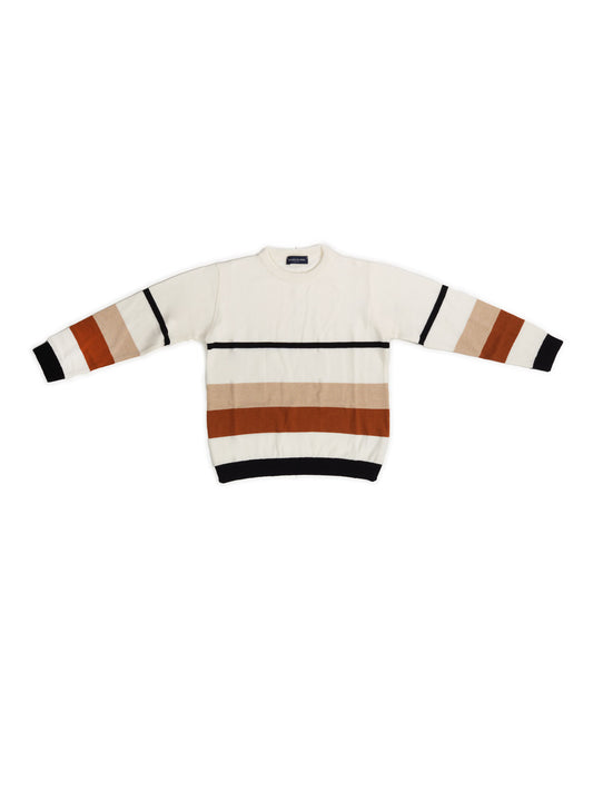EMANUEL PRIS SWEATER BLU/PANNA/CARAMELLO EMG7077 FW24