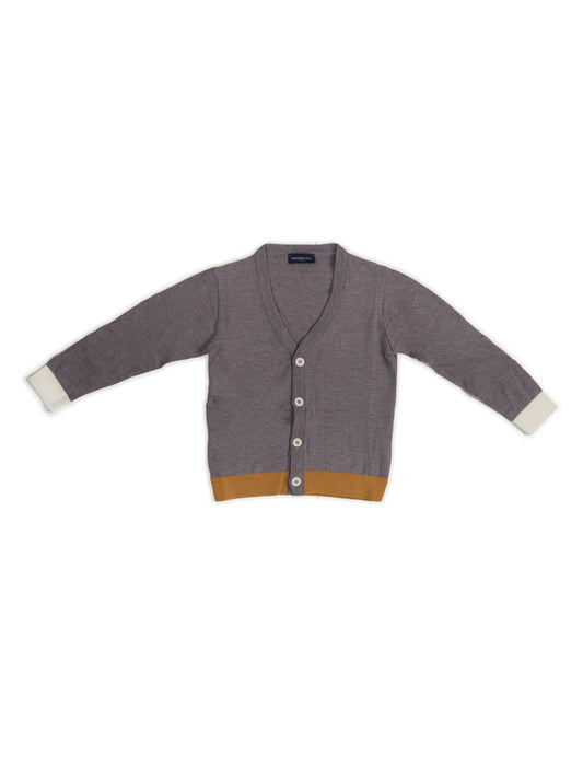 EMANUEL PRIS CARDIGAN GRIGIO/BLU/PANNA EMG7089 FW24