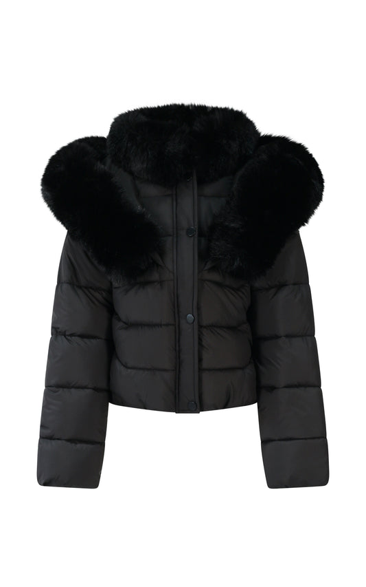 FUN FUN COAT BLACK FJJK02084 FW25