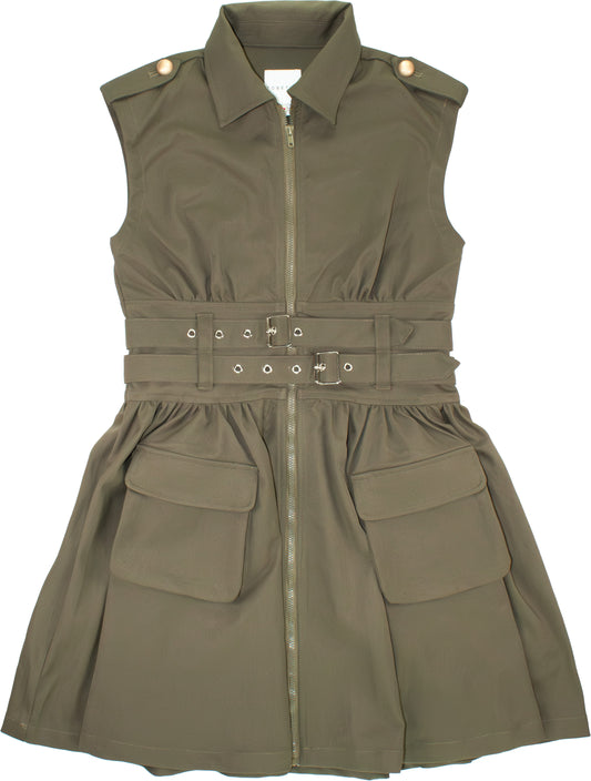 TO BE TOO DRESS VERDE T818 FW25