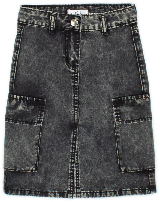 Y CLU SKIRT JEANS BLACK YFBF24G461 FW24