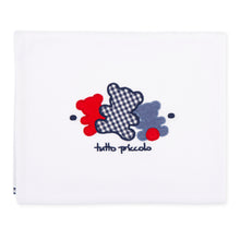Load image into Gallery viewer, TUTTO PICCOLO BLANKET WHITE NAVYBLUE 5888S23 W00B07 SS23