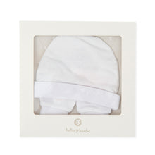 Load image into Gallery viewer, TUTTO PICCOLO HAT &amp; MITTENS OPTICAL WHITE 5984S23 W00 SS23